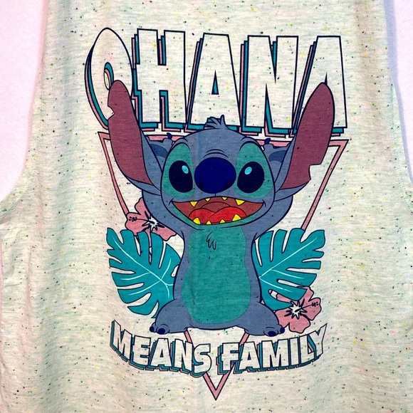 Disney Stitch Blue T Shirt and Mint Tank Top - Picture 7 of 8